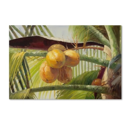 Victor Giton 'Coconut Palm I' Canvas Art,22x32